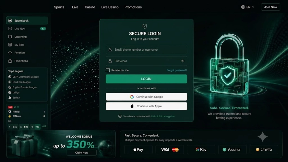 Casino login