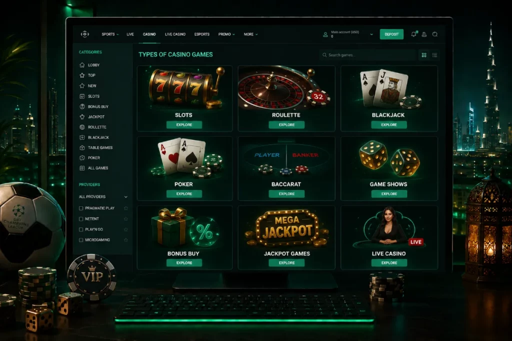Types of casino games