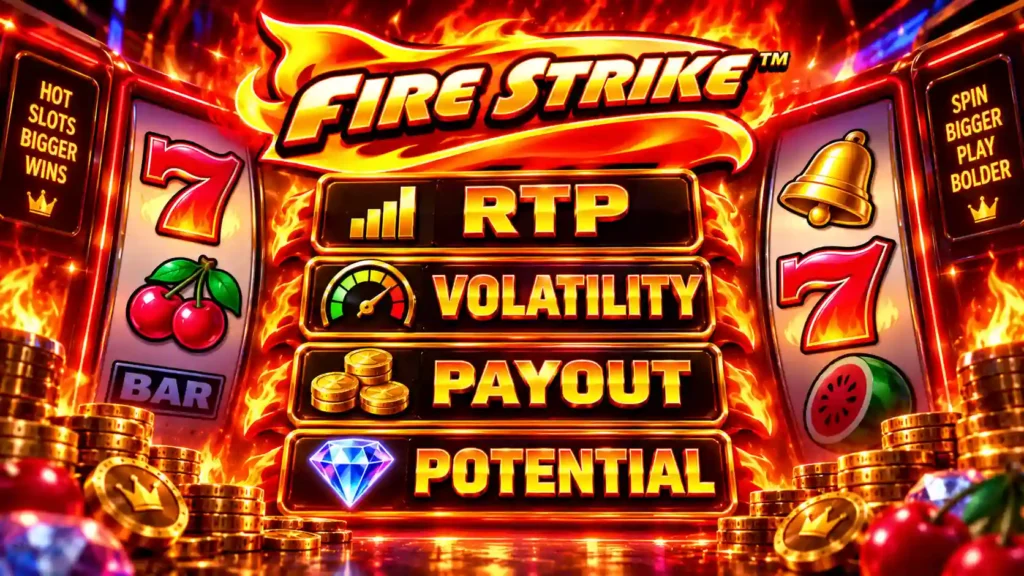 Fire Strike rtp,volatility,payout,potential.