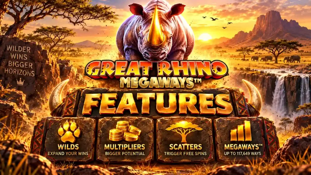 Great Rhino Megaways the features