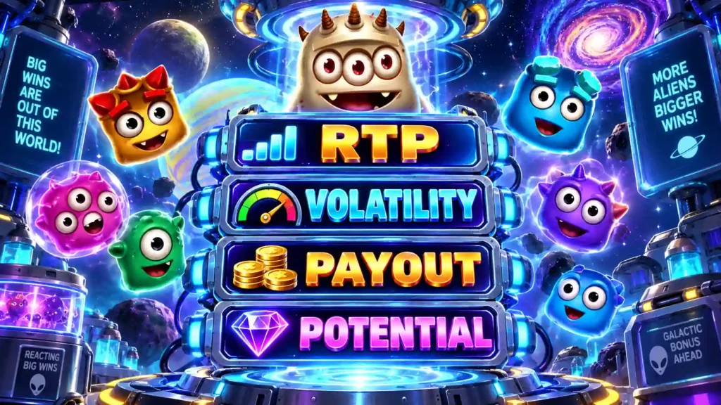 Reactoonz rtp,volatility,payout,potential.